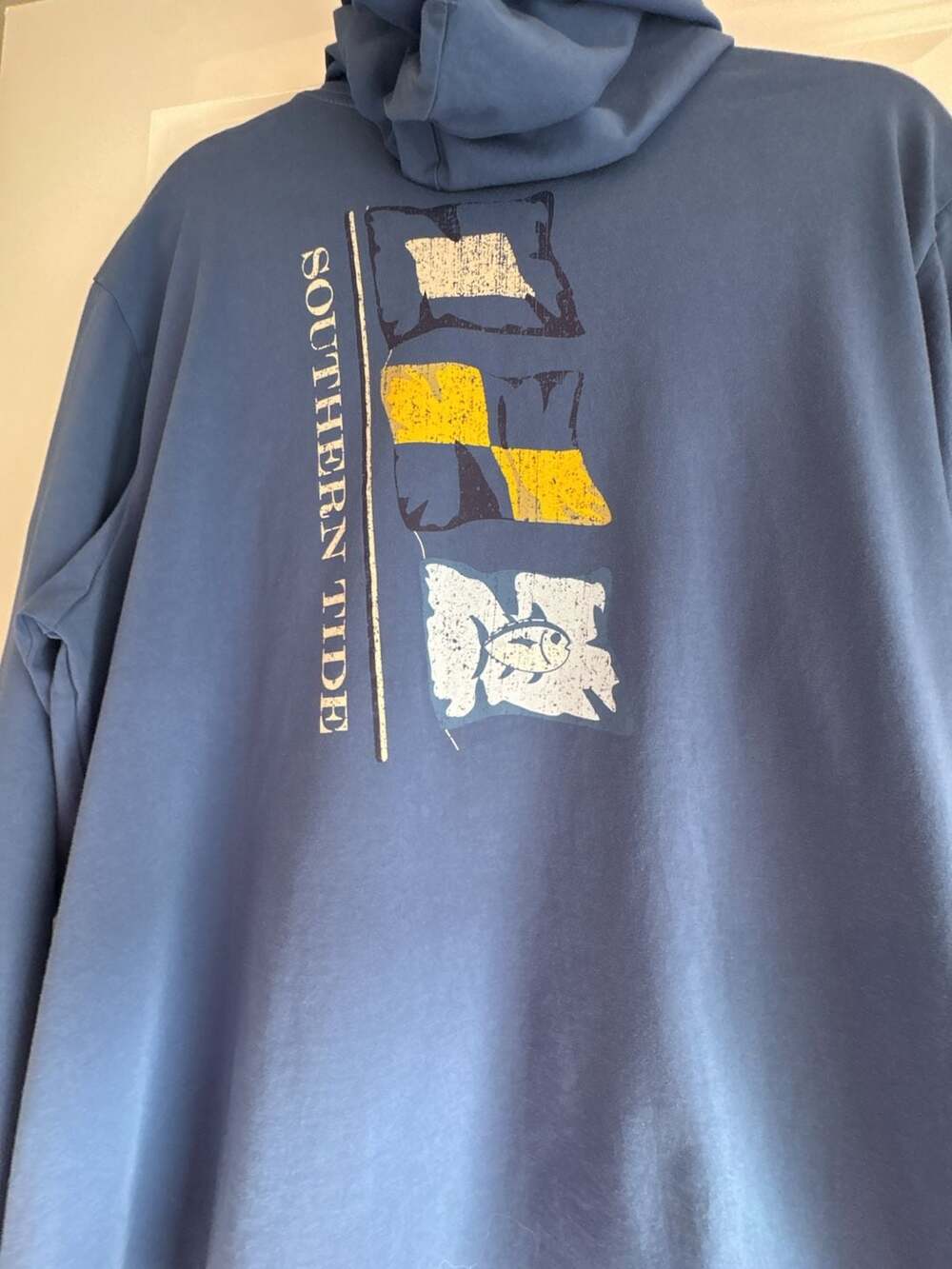 Southern Tide Long Sleeve Point Lobos Flags Hoodie T-Shirt